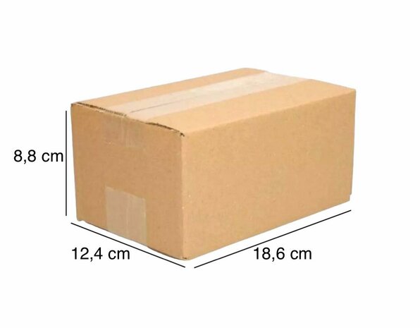 Single wave shipping box (18.6 x 12.4 x 8.8 cm)