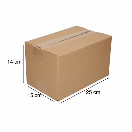 Single wave shipping box (25 x 15 x 14 cm)