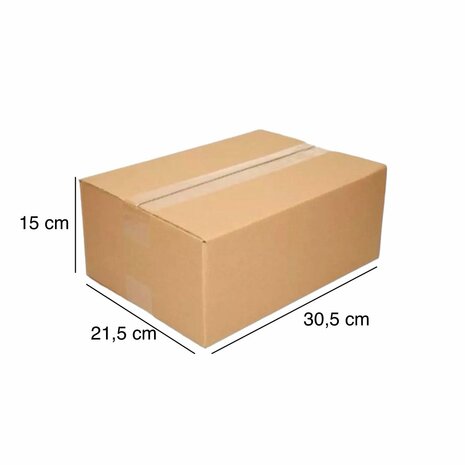 Single wave shipping box (30,5 x 21,5 x 15 cm)