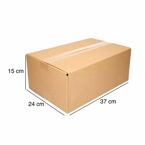 Single wave shipping box (37 x 24 x 15 cm)