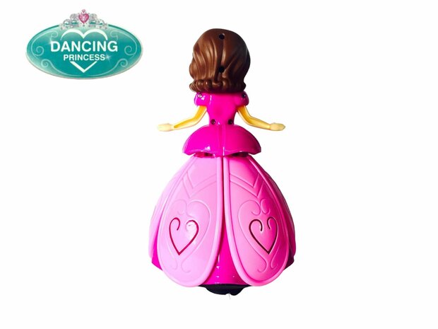 Dansende Prinses Engel-pop met 3D LED-verlichting, muziek en 360&deg; draaibaar - Bump and Go 