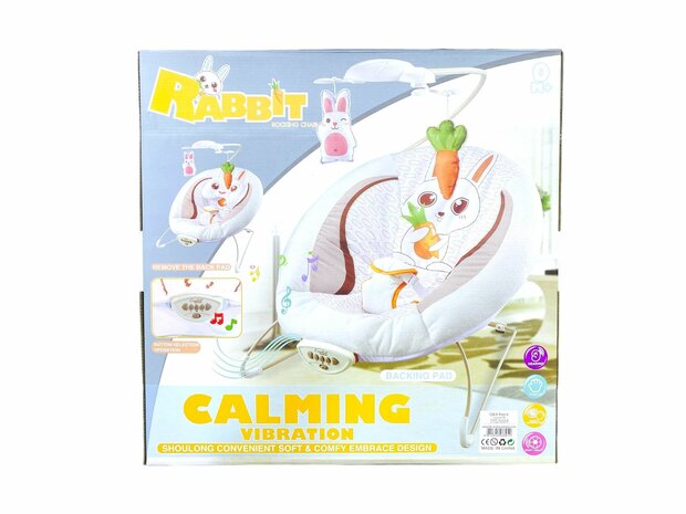 Wipstoel BABY - Babygo - Bouncer Wipstoel met Muziek en Trilfunctie CALMING VIBRATION