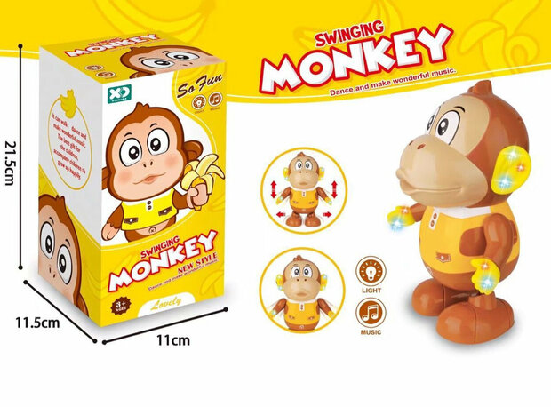 Swinging Monkey - Dancing toy monkey with sound and can move