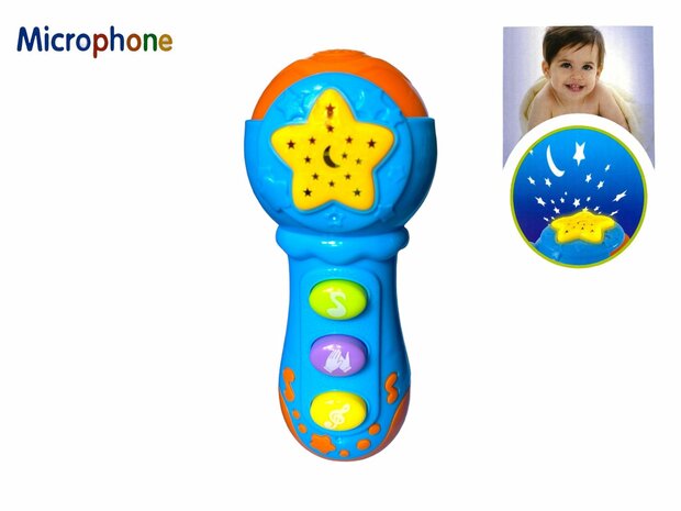 Toy children&#039;s microphone with 12 musical instruments