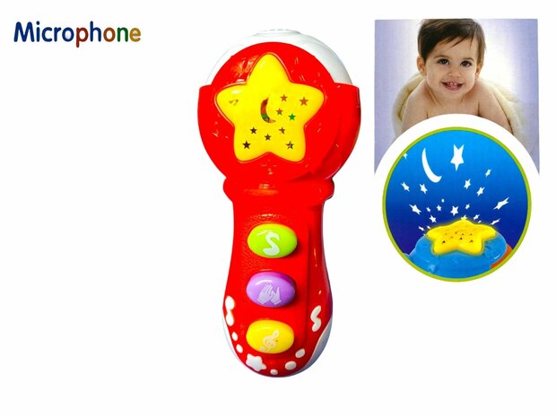 Toy children&#039;s microphone with 12 musical instruments