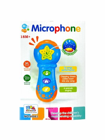 Toy children&#039;s microphone with 12 musical instruments