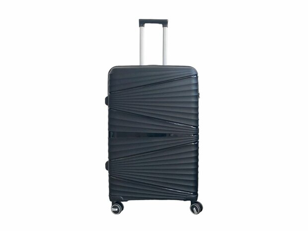 Suitcase set Trolley set 3-piece - PP silicone travel case (black color)