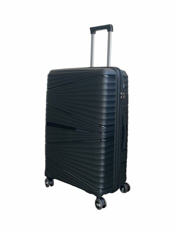 Suitcase set Trolley set 3-piece - PP silicone travel case (black color)