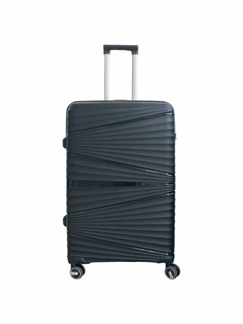 Suitcase set Trolley set 3-piece - PP silicone travel case (black color)