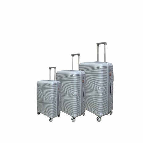 Ensemble de valises - Ensemble de trolley 3 pi&egrave;ces - Valise de voyage en silicone PP Luxe