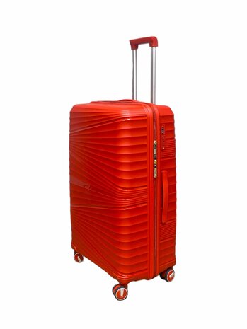 Ensemble valise - Ensemble trolley 3 pi&egrave;ces - Valise de voyage en silicone PP (couleur rouge)