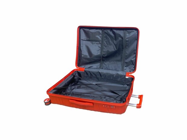 Ensemble valise - Ensemble trolley 3 pi&egrave;ces - Valise de voyage en silicone PP (couleur rouge)