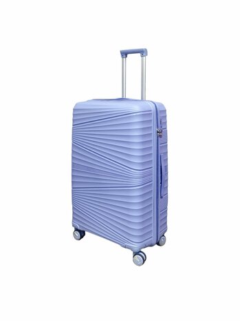 Luxus-Kofferset - Trolley-Set 3-teilig - Reisekoffer aus PP-Silikon Hellblau