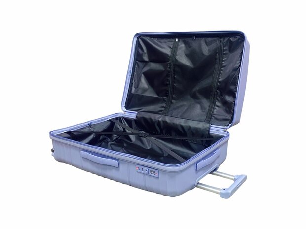 Luxury Suitcase Set - Trolley Set 3-Piece - PP Silicone Travel Case Light Blue