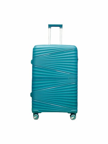 Ensemble de valises - Ensemble de trolley 3 pi&egrave;ces - Valise de voyage en silicone PP Turquoise