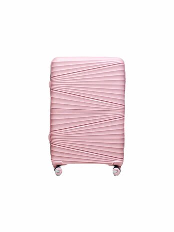 Ensemble de valises - Ensemble de trolley 3 pi&egrave;ces - Valise de voyage en silicone PP rose pastel