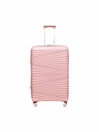 Ensemble de valises - Ensemble de trolley 3 pi&egrave;ces - Valise de voyage en silicone PP rose pastel