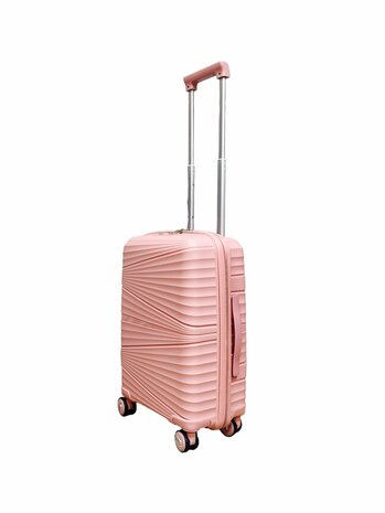 Kofferset - Trolley-Set 3-teilig - Reisekoffer aus PP-Silikon Pastellrosa