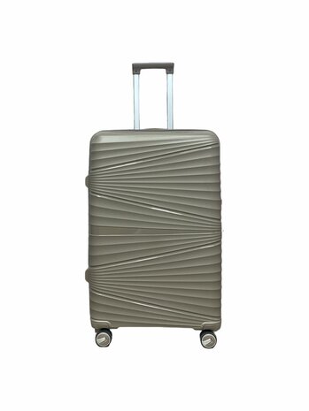 Luxus-Kofferset - Trolley-Set 3-teilig - Reisekoffer aus PP-Silikon Mokkabraun