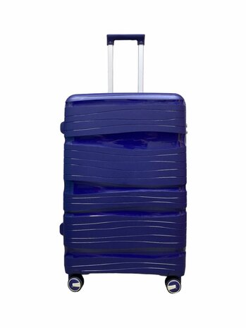 Kofferset - Trolleyset 3-delig - PP silicone reiskoffer Blauw    