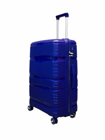 Kofferset - Trolleyset 3-delig - PP silicone reiskoffer Blauw    