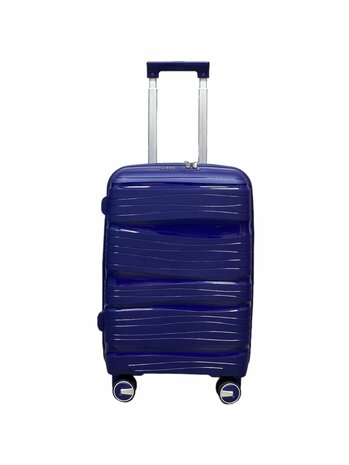 Kofferset - Trolleyset 3-delig - PP silicone reiskoffer Blauw    