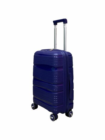 Kofferset - Trolleyset 3-delig - PP silicone reiskoffer Blauw    