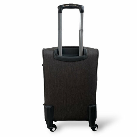 Suitcase set 3-piece Fabric Expandable - Polyester - Europe Travel grey