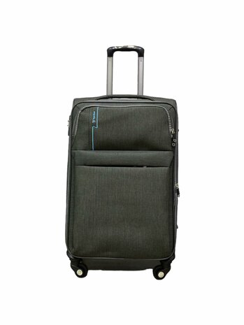 Suitcase set 3-piece Fabric Expandable - Polyester - Europe Travel grey