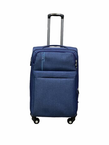 Set de valises 3 pi&egrave;ces Tissus Extensible - Polyester - Europe Voyage bleu