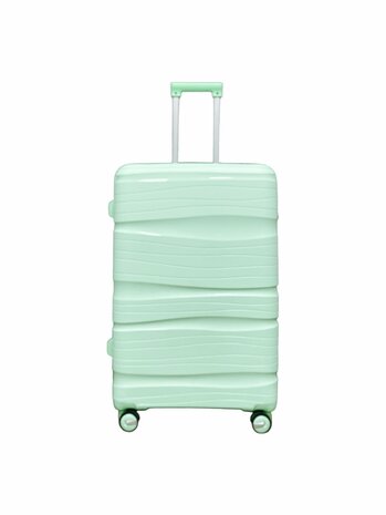 Suitcase set - Trolley set 3-piece - PP silicone travel case light Green