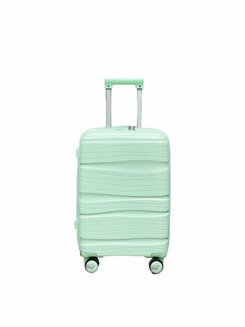 Ensemble de valises - Ensemble de trolley 3 pi&egrave;ces - Valise de voyage en silicone PP Vert clair