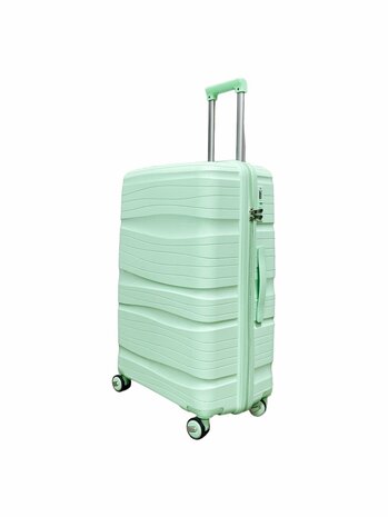 Suitcase set - Trolley set 3-piece - PP silicone travel case light Green