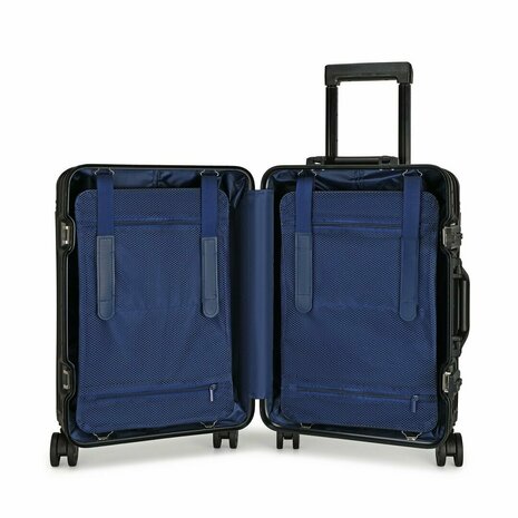 Set de valises Set de valises aluminium 2 pi&egrave;ces - Bagage &agrave; main et Grande valise - 36L/90L - Serrure TSA - Fer Noir