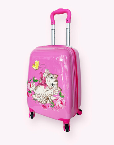 Valise Enfant - Imprim&eacute; Chaton &amp; Football - Bagage &agrave; Main - 31L)