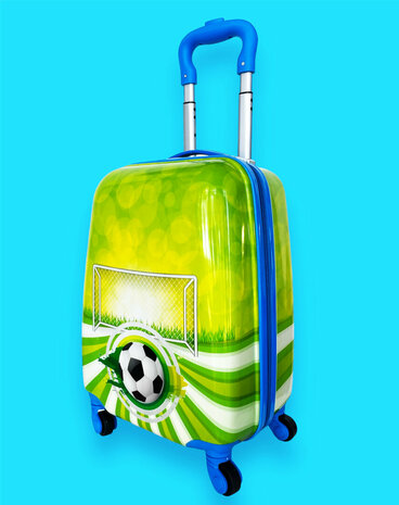 Kinder Koffer - Kitten &amp; voetbal Print - Handbagage - 31L)