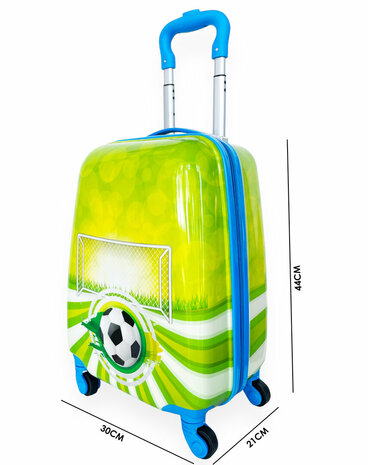 Kinder Koffer - Kitten &amp; voetbal Print - Handbagage - 31L)