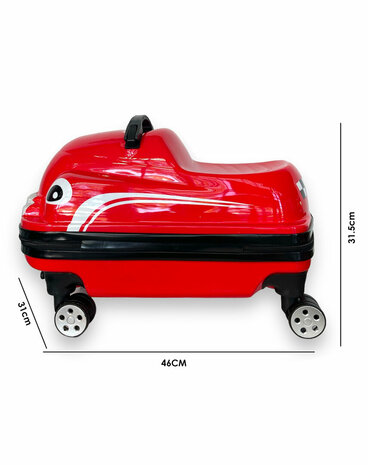 Kinderkoffer - Sit and Walk Car - 2 in 1 - 32L