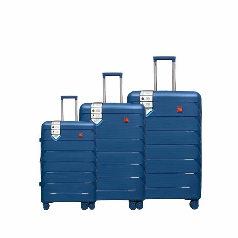 Kofferset Trolley-Set 3-teilig - PP-Silikon Erweiterbarer Reisekoffer (T&uuml;rkis)