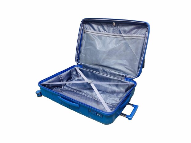 Suitcase set Trolley set 3-piece - PP silicone Expandable travel suitcase ( Turquoise )