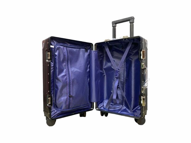 Classic suitcase set with hard shell, PC ABS aluminum 4 metal corners for protection