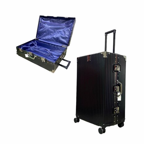 Classic suitcase set with hard shell, PC ABS aluminum 4 metal corners for protection