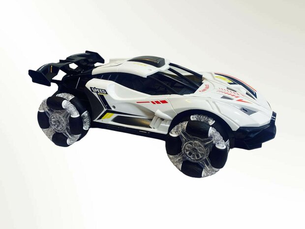 Voiture Rc avec de vraies lumi&egrave;res LED fum&eacute;es et son 2,4 Ghz -1:12