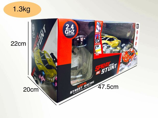 Rc Car with Real Smoke LED Lights and Sound 2.4Ghz -1:12