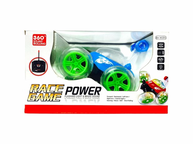 Rc Stunt car - Acrobatische afstand bestuurbaar auto met 360&ordm; draaiende wielen MIX