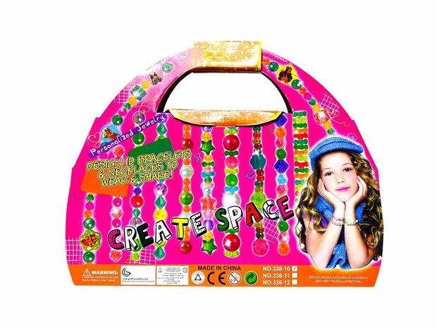 Bead set - CREATE SPACE - Jewelry for girls - bead mix 280 pieces