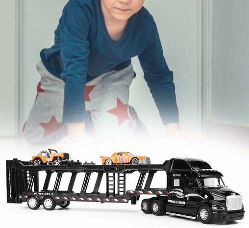 Truck car transporter + 2 mini 3in1 - pull-back drive Truck