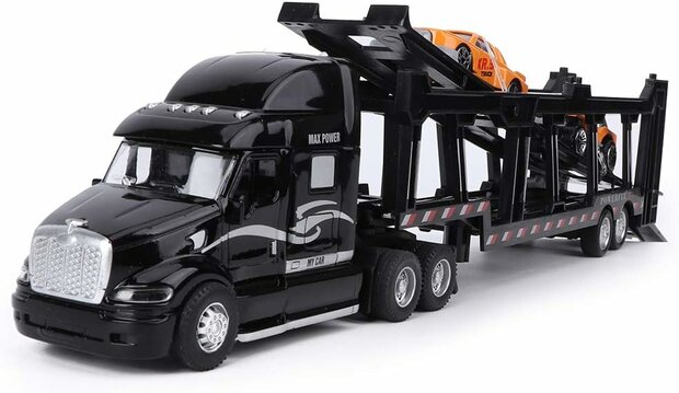 Vrachtwagen autotransporter&nbsp;+ 2 mini 3in1 - pull-back drive Truck