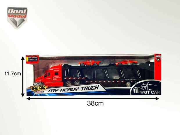 Truck car transporter + 2 mini 3in1 - pull-back drive Truck