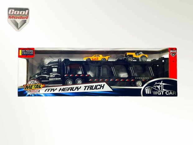 Truck car transporter + 2 mini 3in1 - pull-back drive Truck